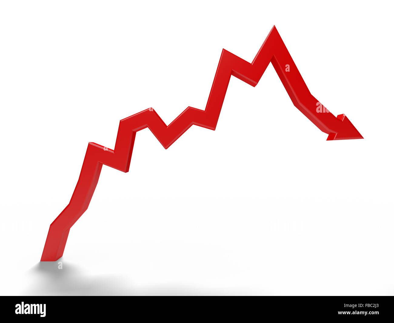 Red arrow pointing down Stock Photo Alamy