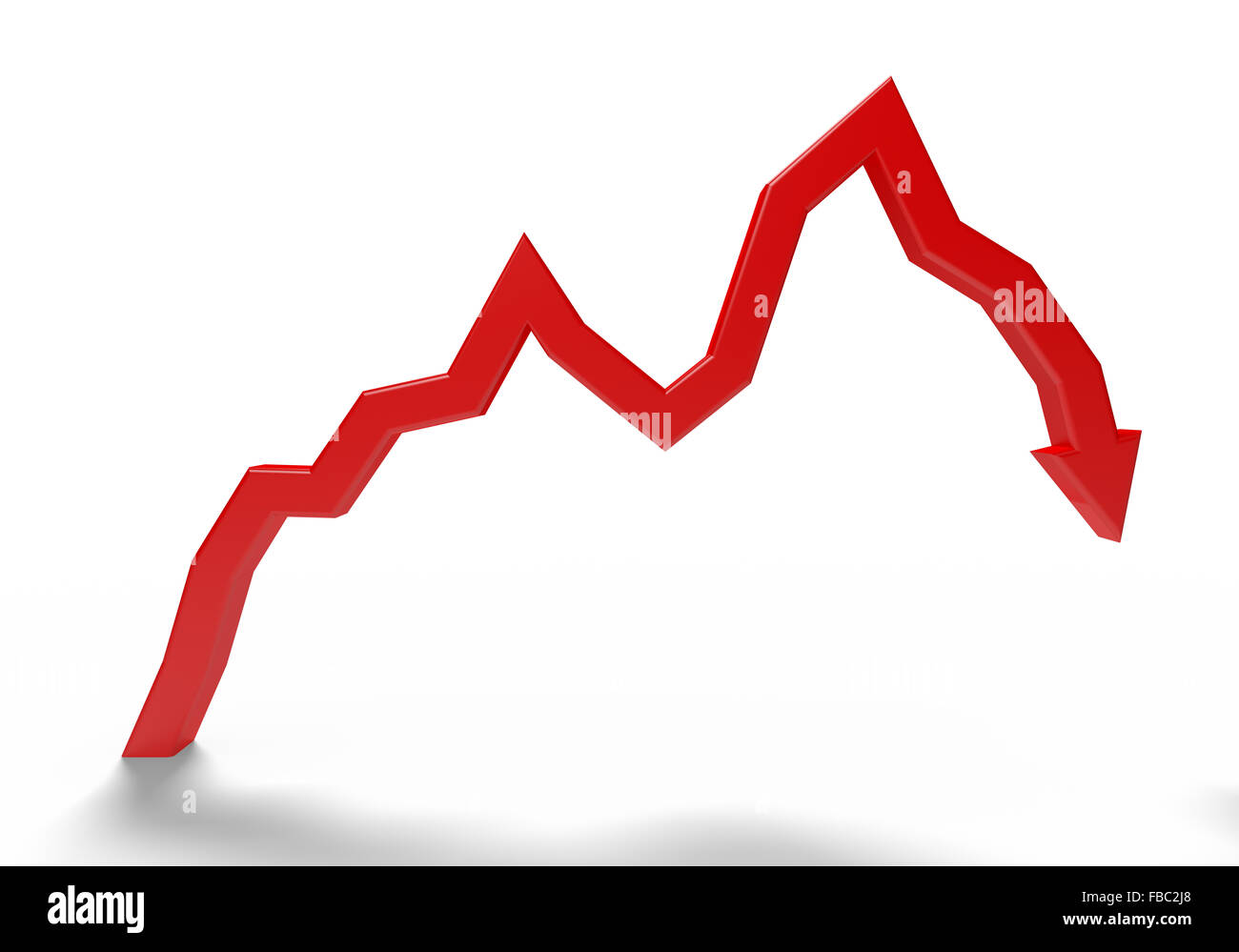 Red arrow pointing down Stock Photo Alamy