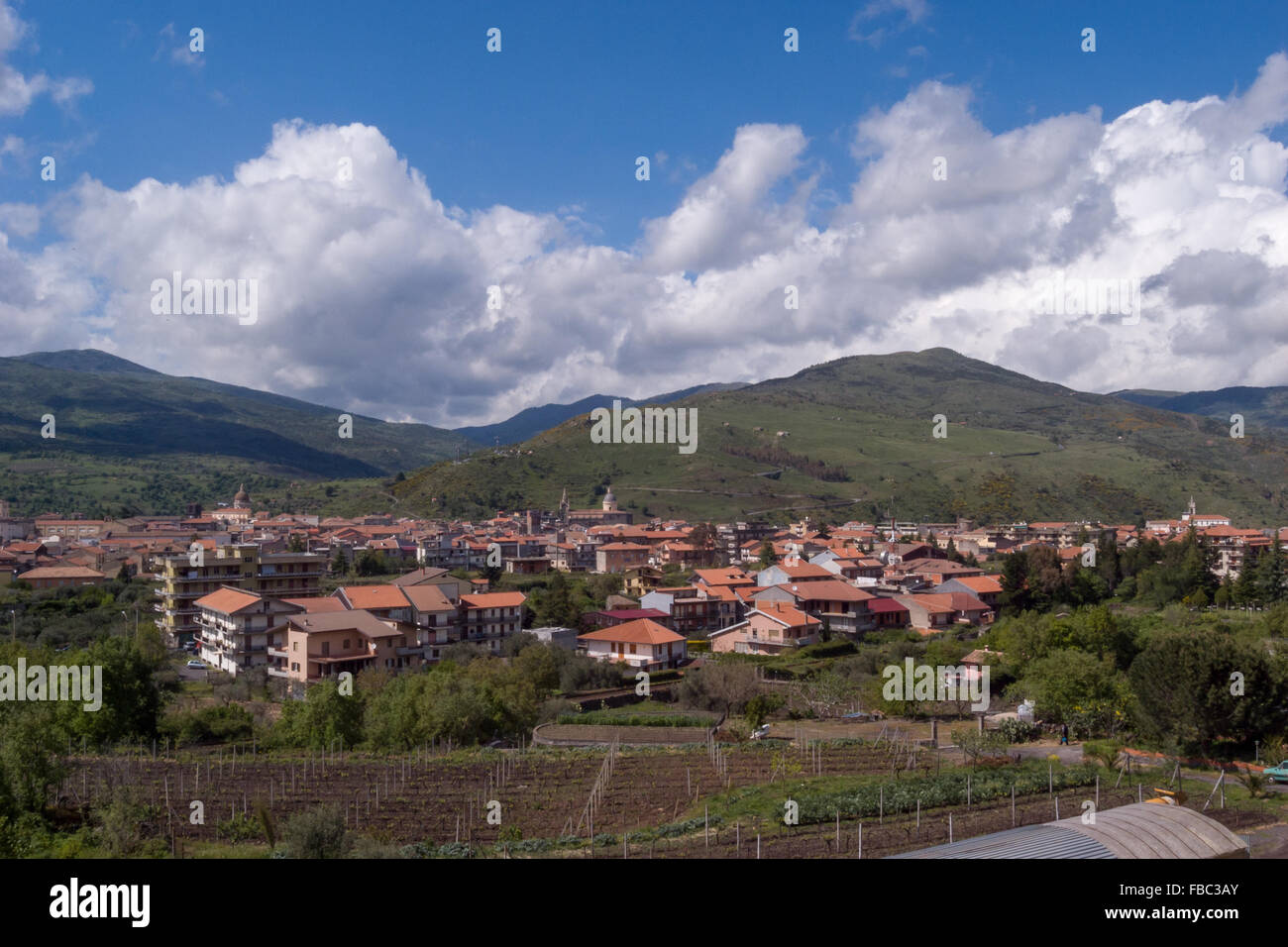 suburb of Randazzo, Sicily Stock Photo Alamy