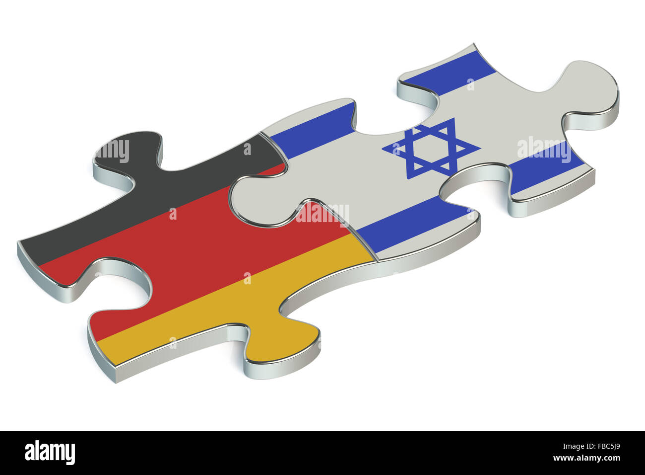 Germany and Israel puzzles from flags Stock Photo