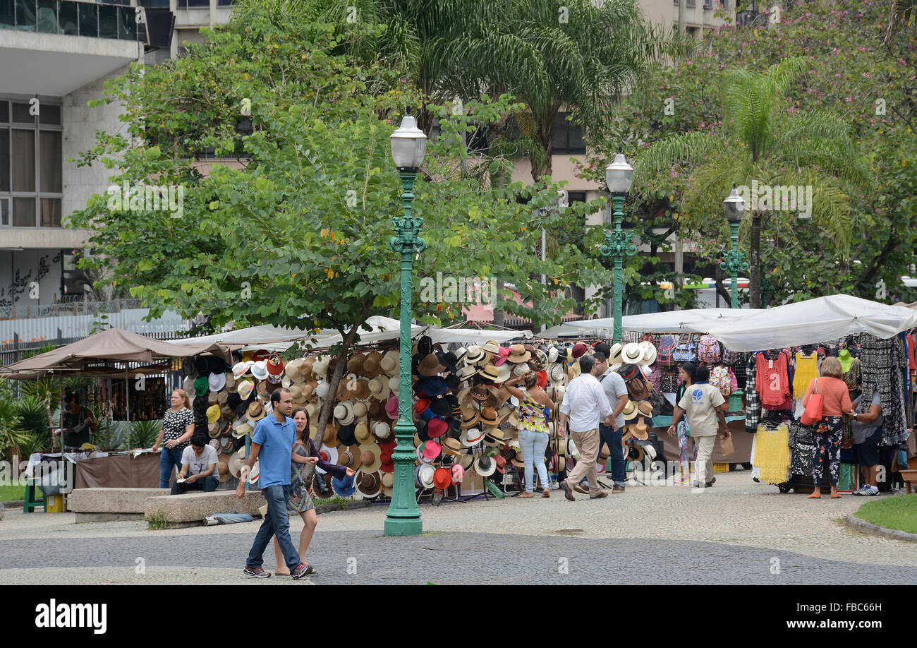 street market Carioca square Rio de Janeiro Brazil Stock Photo - Alamy