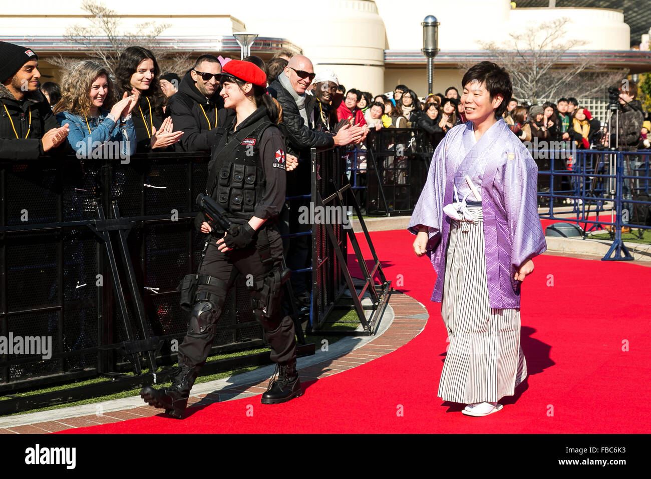 Masachika Kawata Right Producer Of Biohazard Attends The Opening Ceremony Of Universal Cool Japan 16 At Universal Studios Japan On January 14 16 In Osaka Japan Usj Presented A New Attraction Inspired