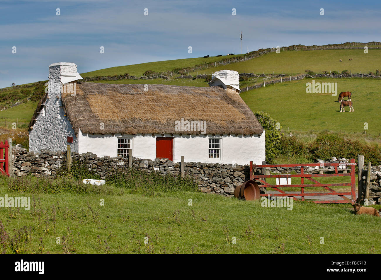 Cregneash; Cottage; Isle of Man; UK Stock Photo