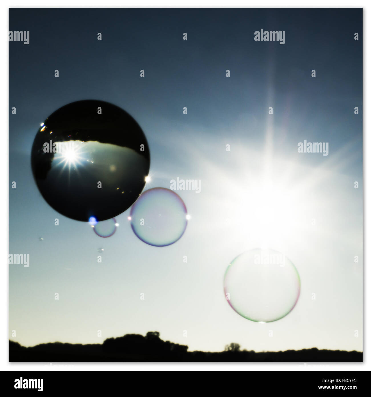 crystal ball and bubbles Stock Photo