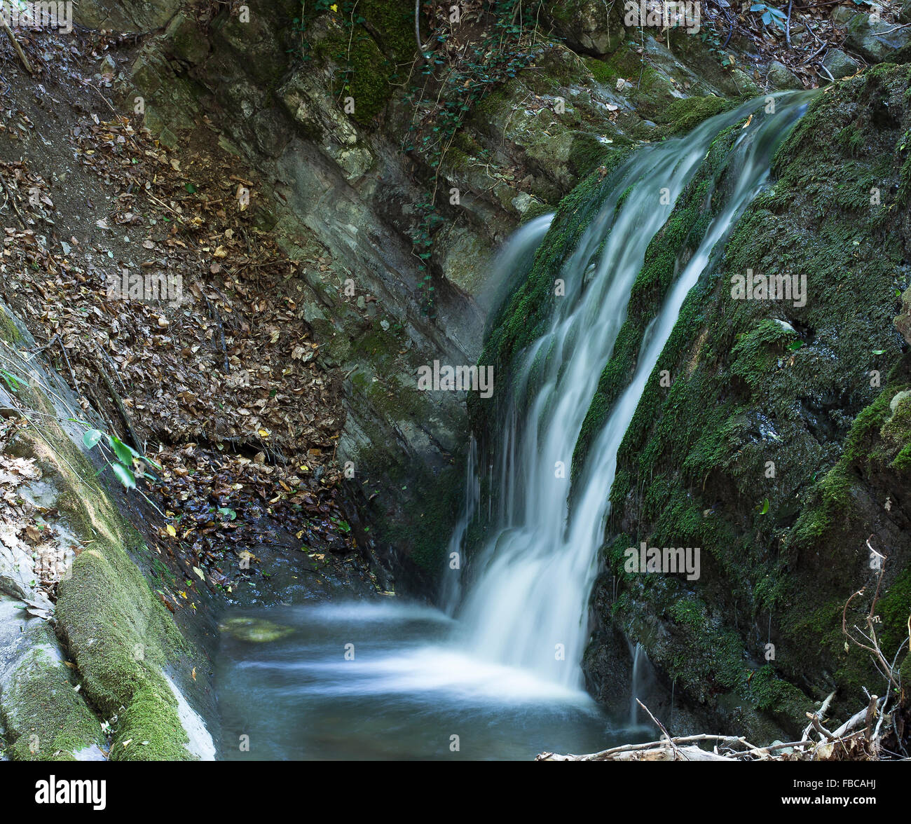 waterfalls in the mountains Stock Photo - Alamy