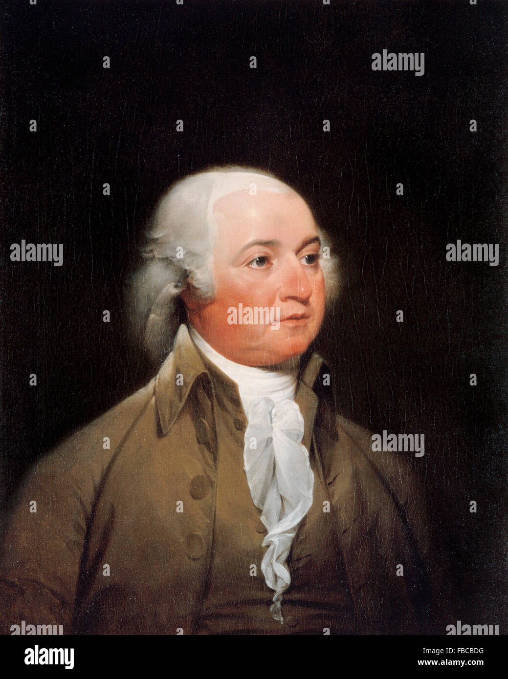 John Adams. Portrait of the 2nd US President by John Trumbull, c 1792 Stock Photo