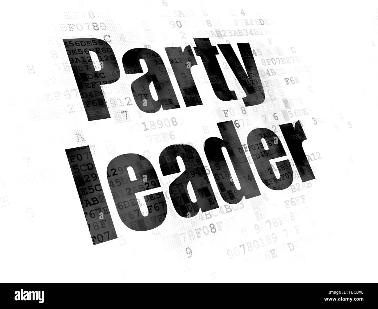 Political concept Party Leader on Digital background Stock Photo Alamy