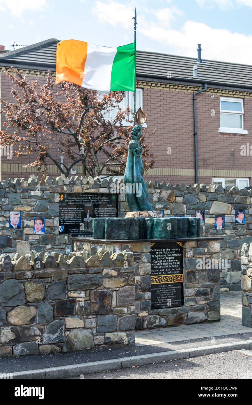 Short Strand Irish Republican memorial garden to local dead Volunteers Stock Photo
