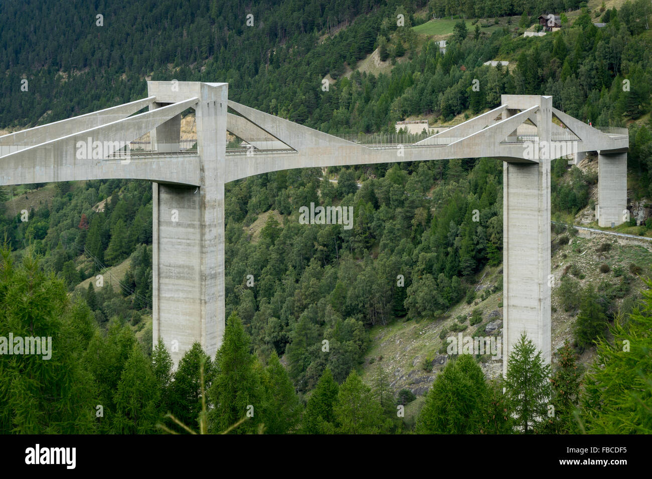 View from the Simplon Pass in Switzerland Stock Photo