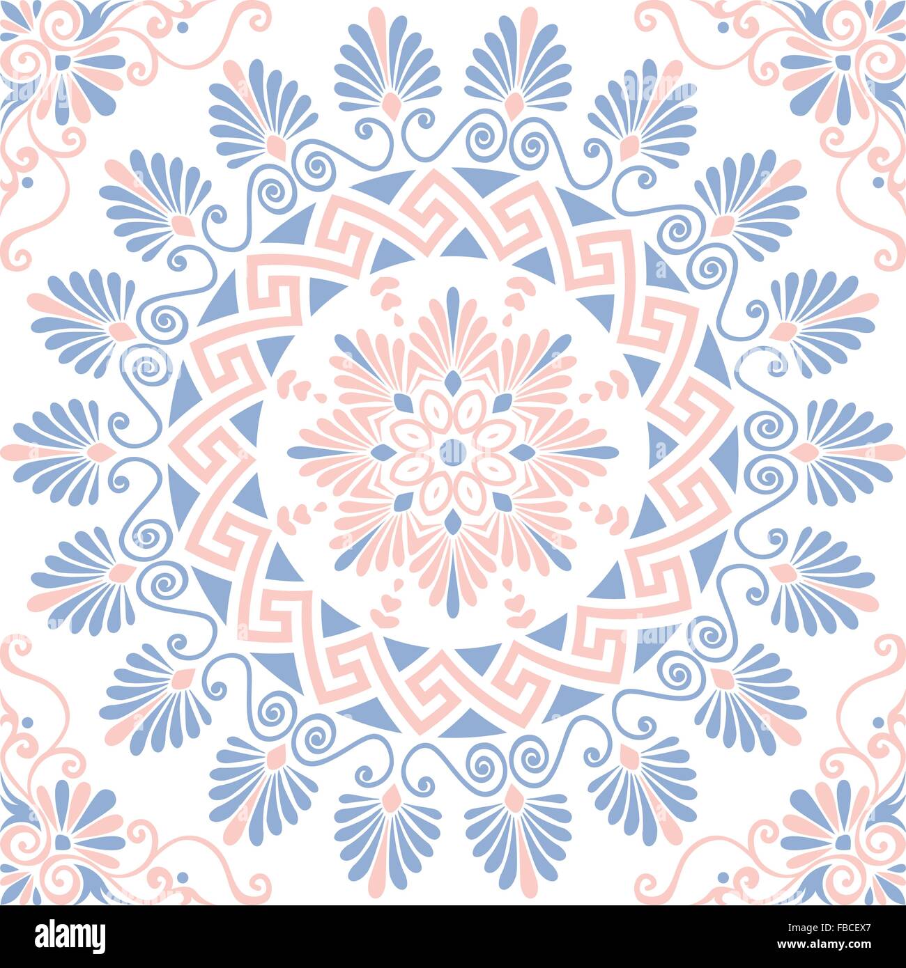 vector seamless Greek floral ornament, Meander Stock Vector Image & Art ...