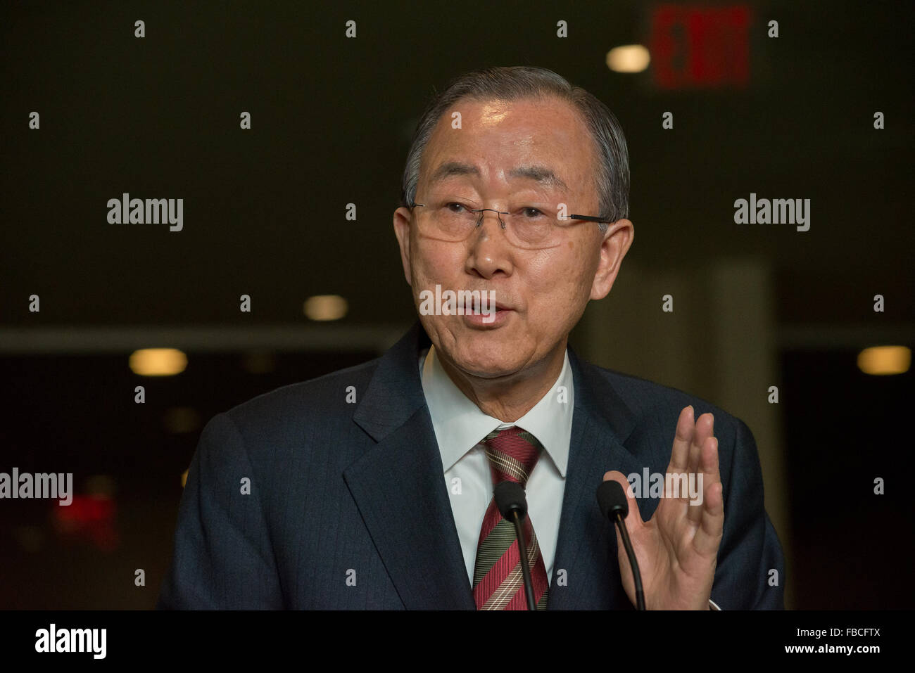 New York, United States. 14th Jan, 2016. Secretary-General Ban Ki-moon ...
