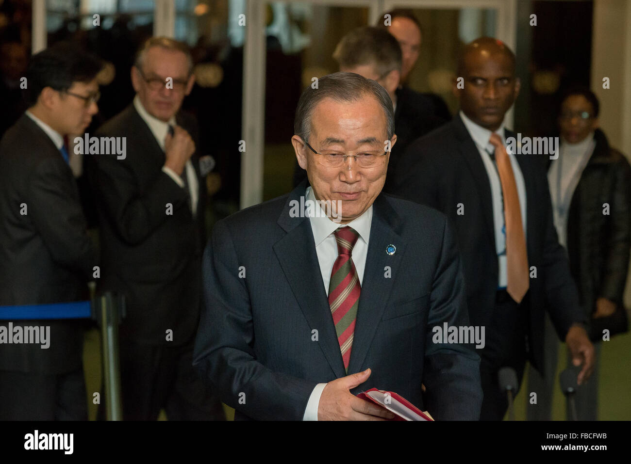 New York, United States. 14th Jan, 2016. Secretary-General Ban Ki-moon ...
