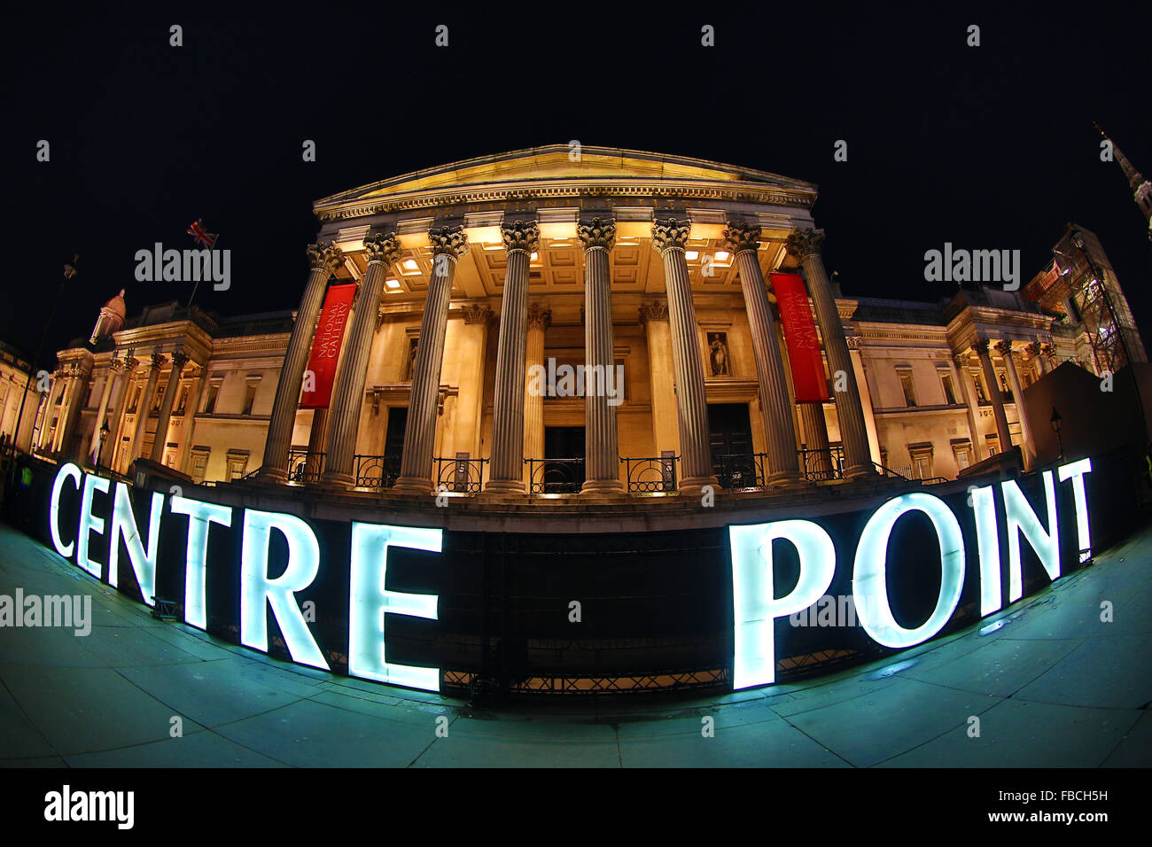 London, UK. 14th January 2016. Centre Point Lights, part of the Lumiere London Festival. Crowds flocked to the first night of the Lumiere London Festival 2016 as the light art installations were unveiled. Credit:  Paul Brown/Alamy Live News Stock Photo