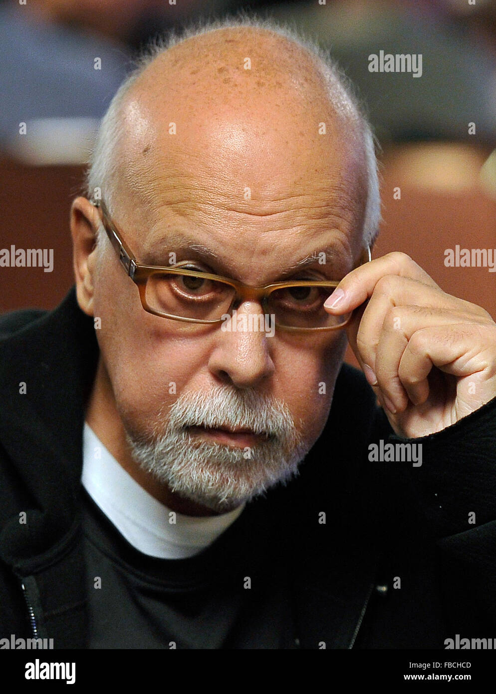 Las Vegas, Nevada, USA. 14th Jan, 2016. Rene Angelil looks on during