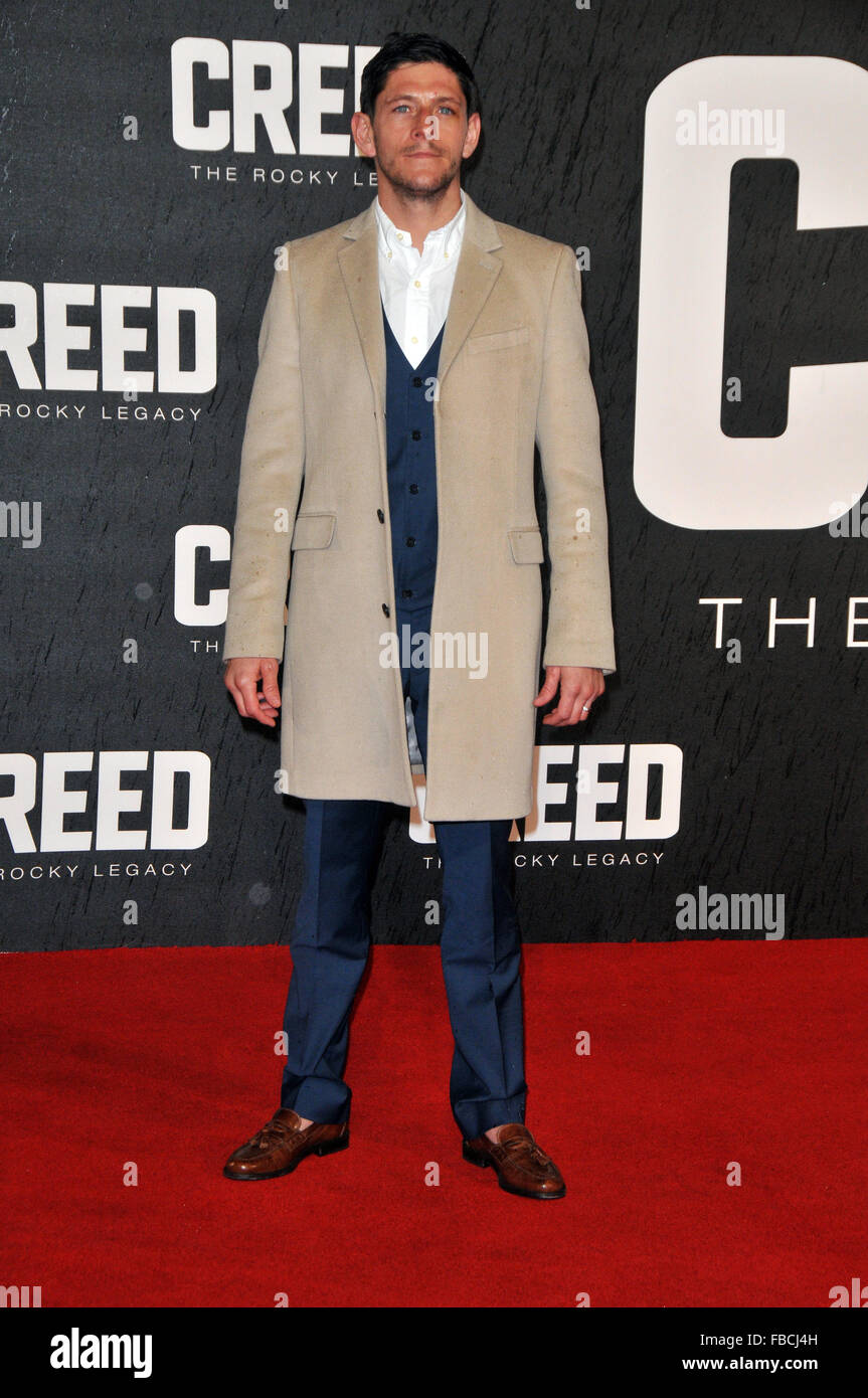 London,UK,12 January 2016,Darren Barker attends European premiere Creed at Empire Leicester Square.Creed is boxing movie starring Sylvester Stallone,Tessa Thompson Michael B Jordan. Stock Photo