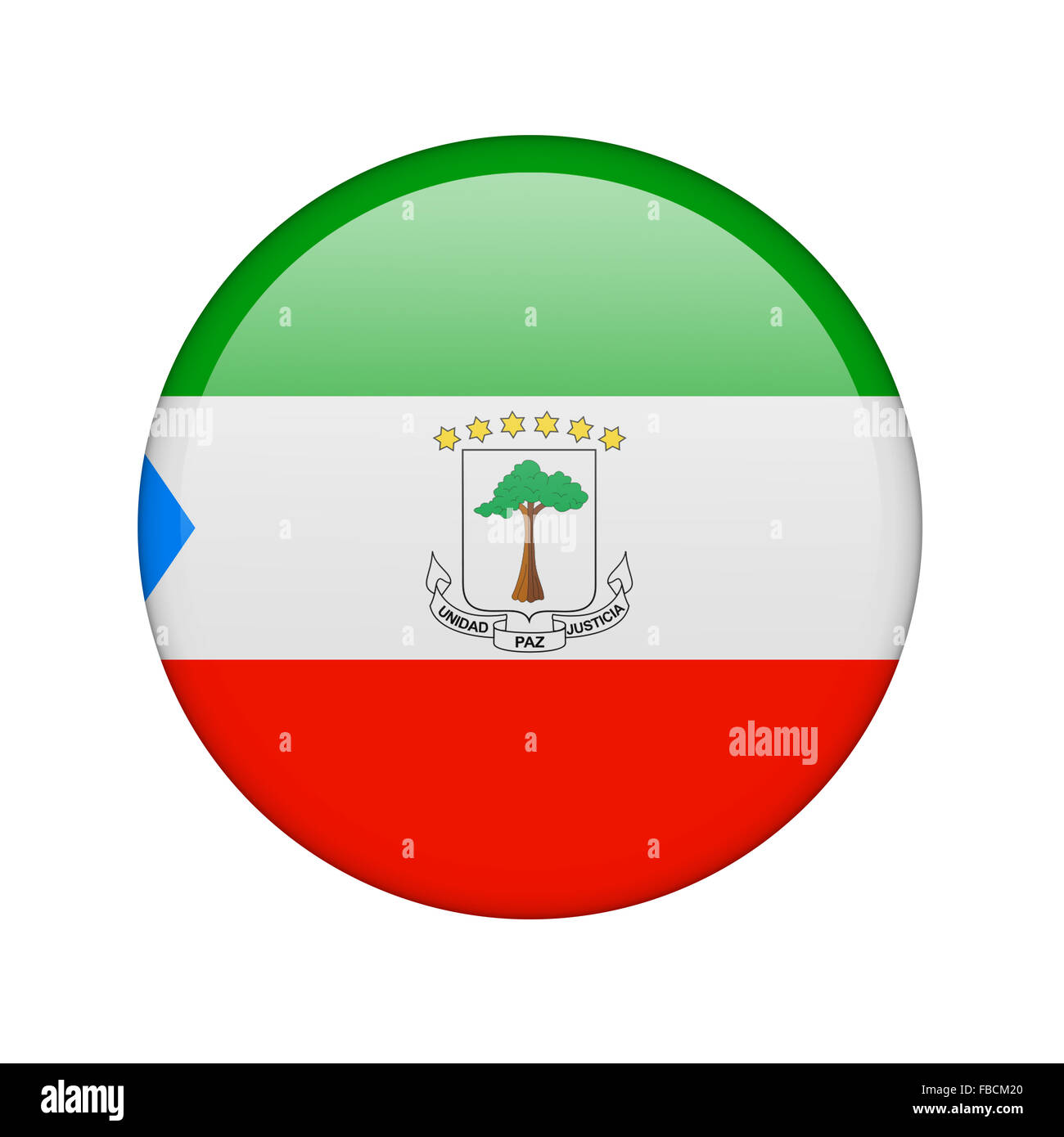The Equatorial Guinea flag Stock Photo