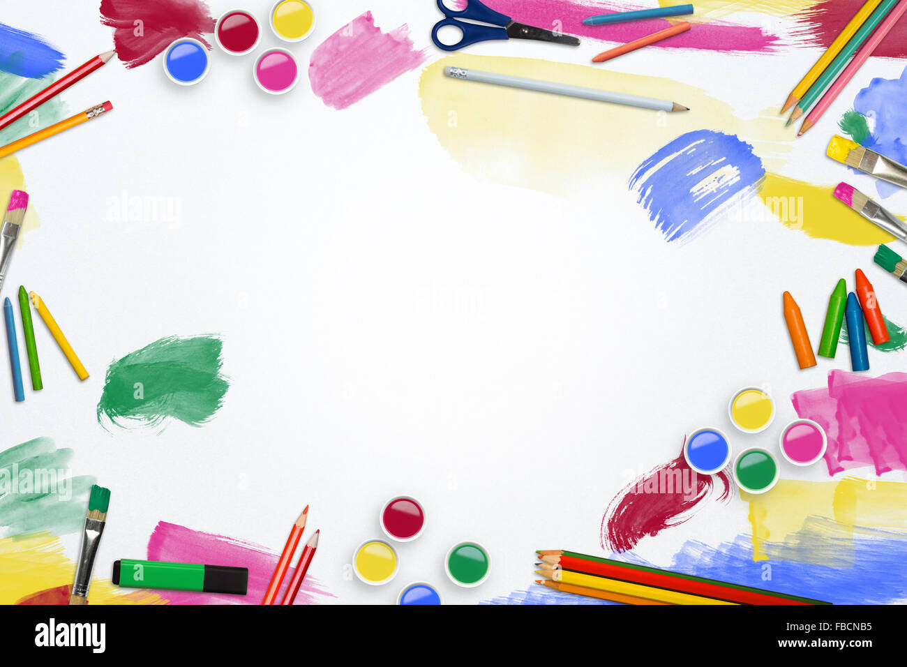 Art supplies border line hires stock photography and images Alamy