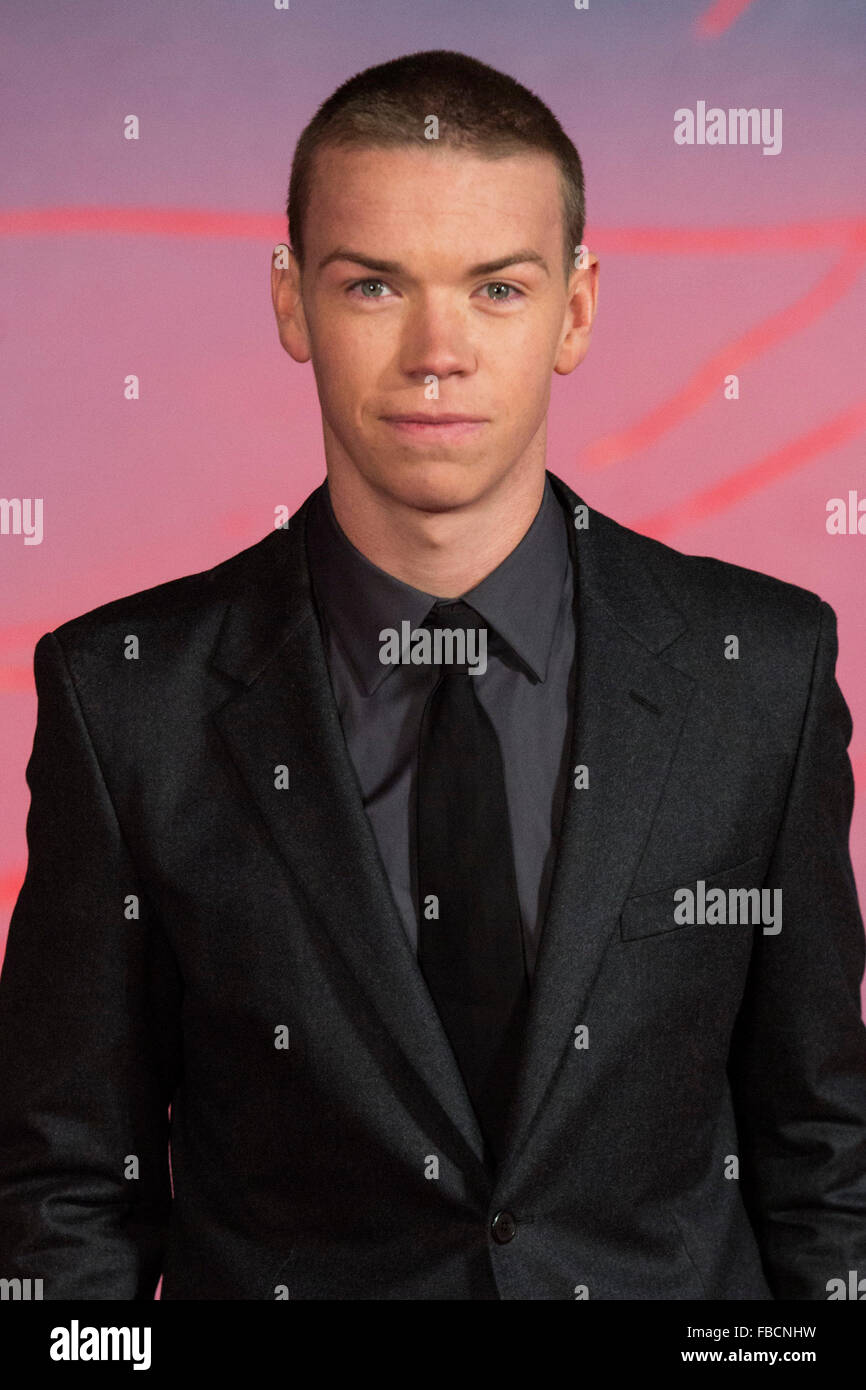 London, UK. 14 January 2016. Actor Will Poulter attends UK Premiere of ...
