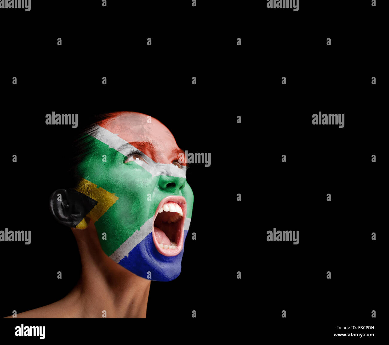 South africa flag face hi-res stock photography and images - Alamy