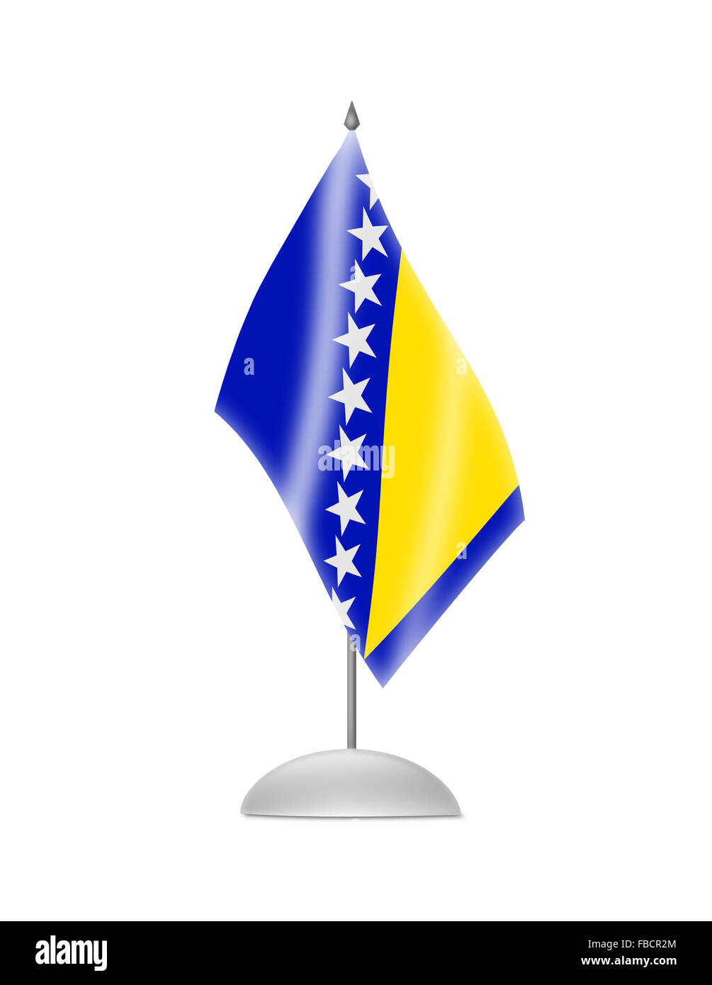 The Bosnia and Herzegovina flag Stock Photo - Alamy