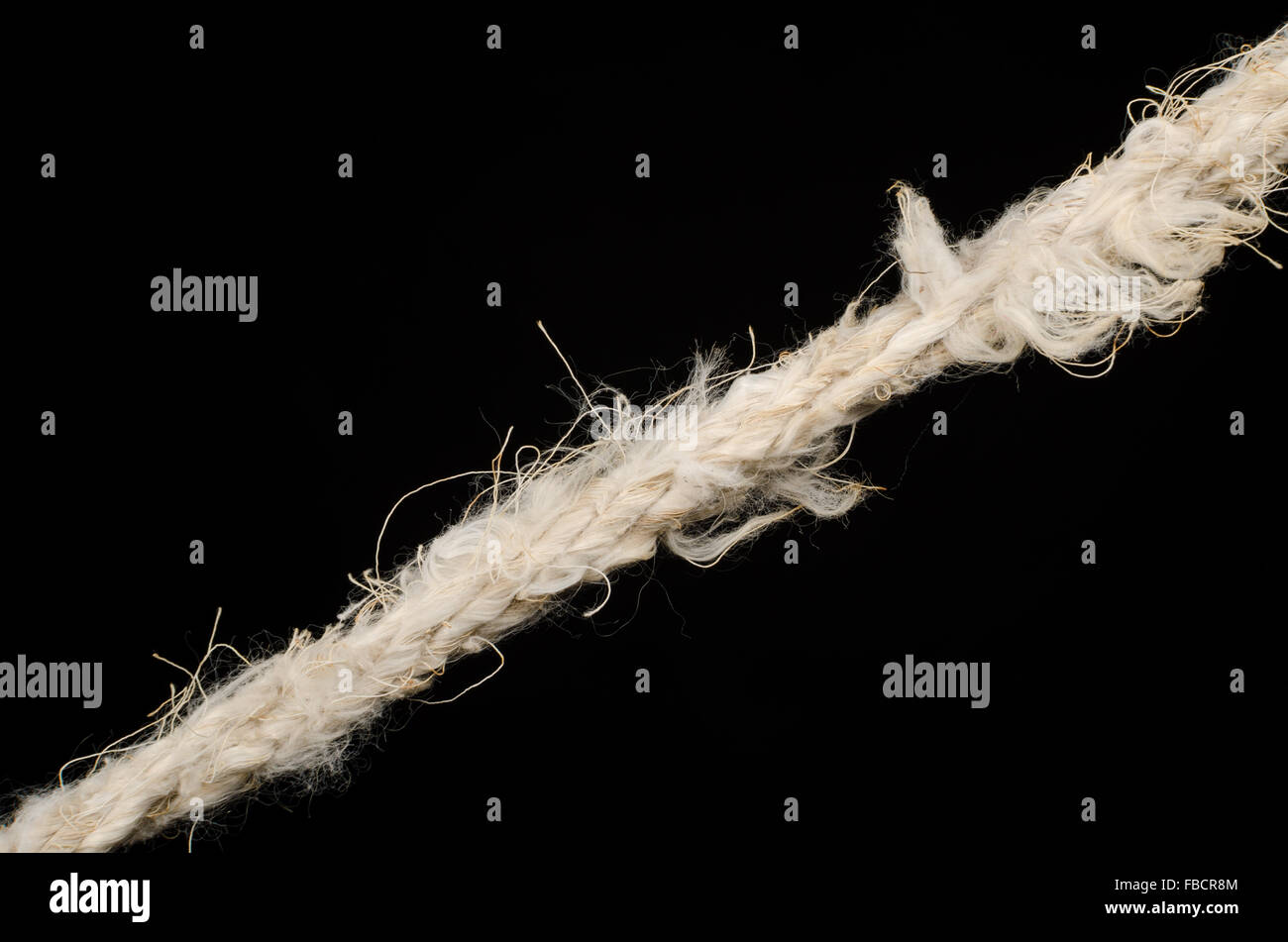 Rope about to break, a stress concept Stock Photo