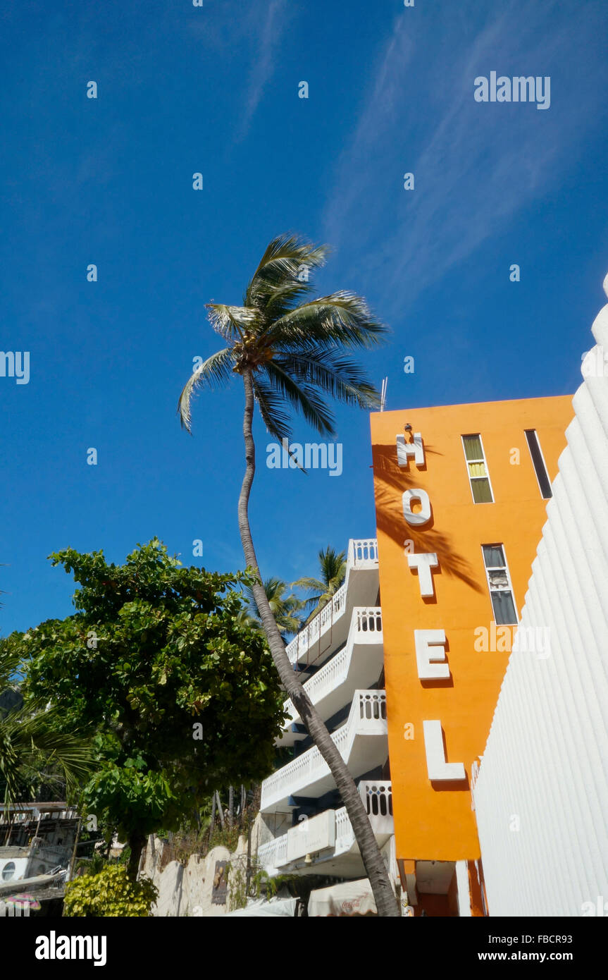 Hotel near the Playa Langosta in Acapulco, Mexico Stock Photo