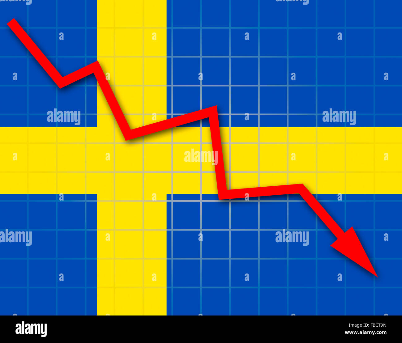 The Swedish flag Stock Photo