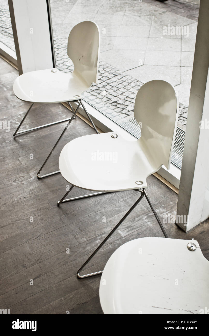 Modern chairs in a public building Stock Photo