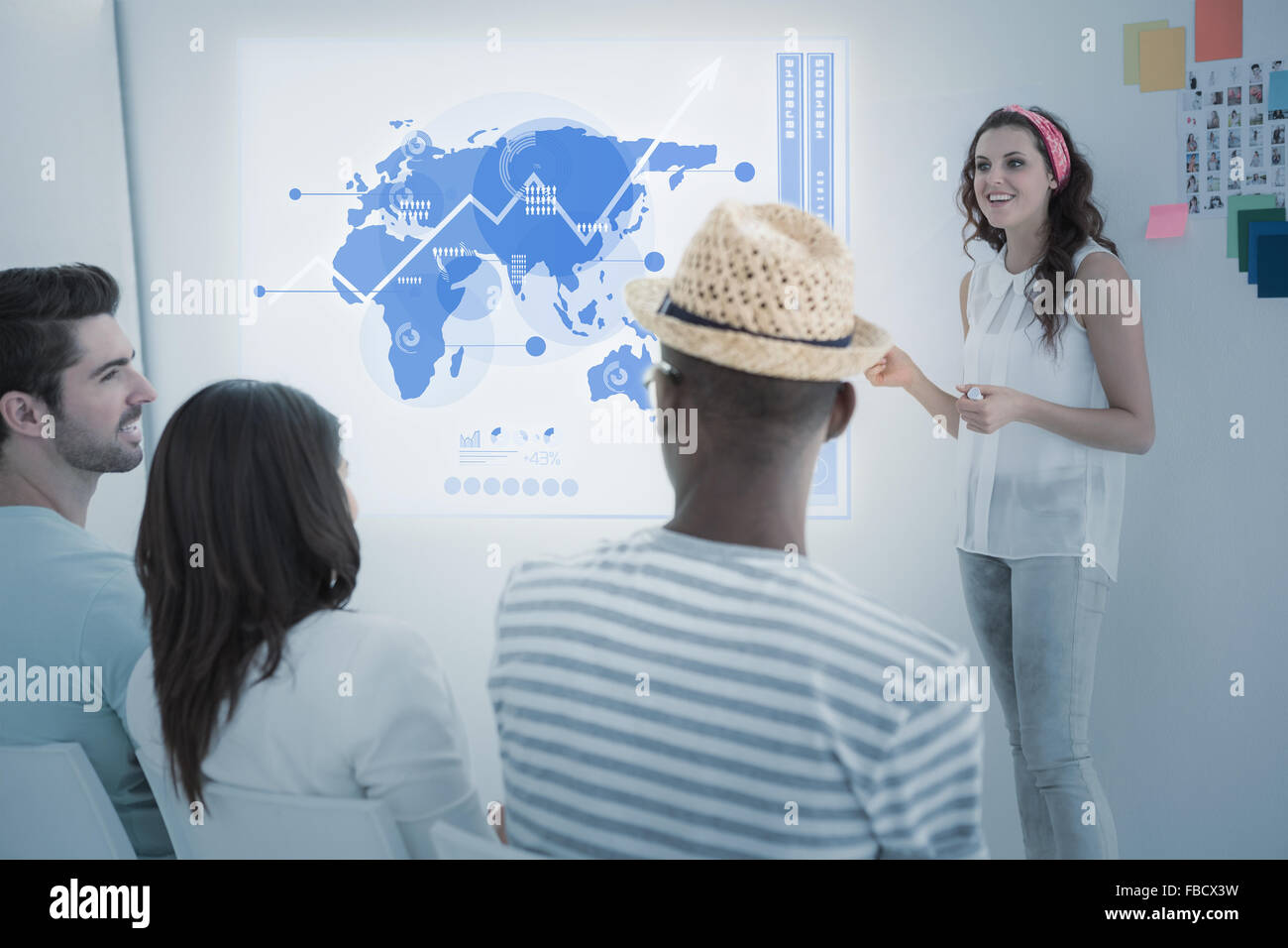 Composite image of global business interface Stock Photo
