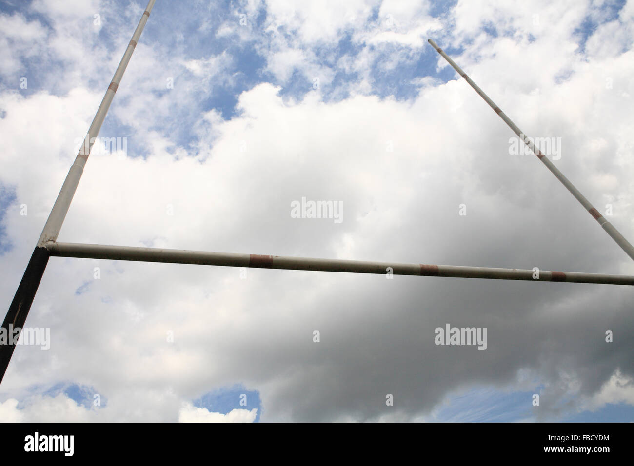 Rugby gate on sky background Stock Photo