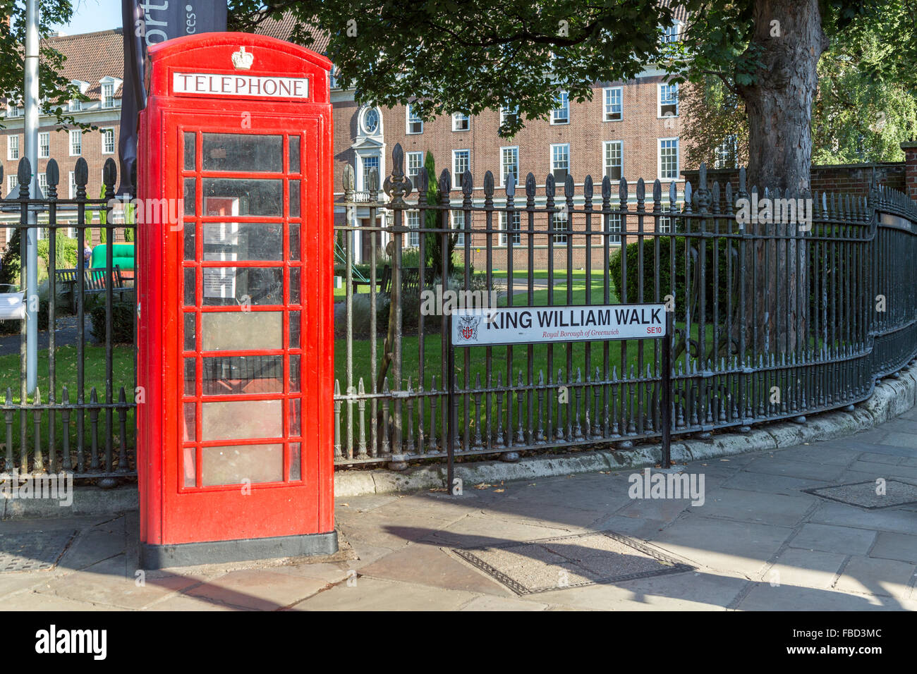 Telephone booth, King William Walk, London, United Kingdom Stock Photo