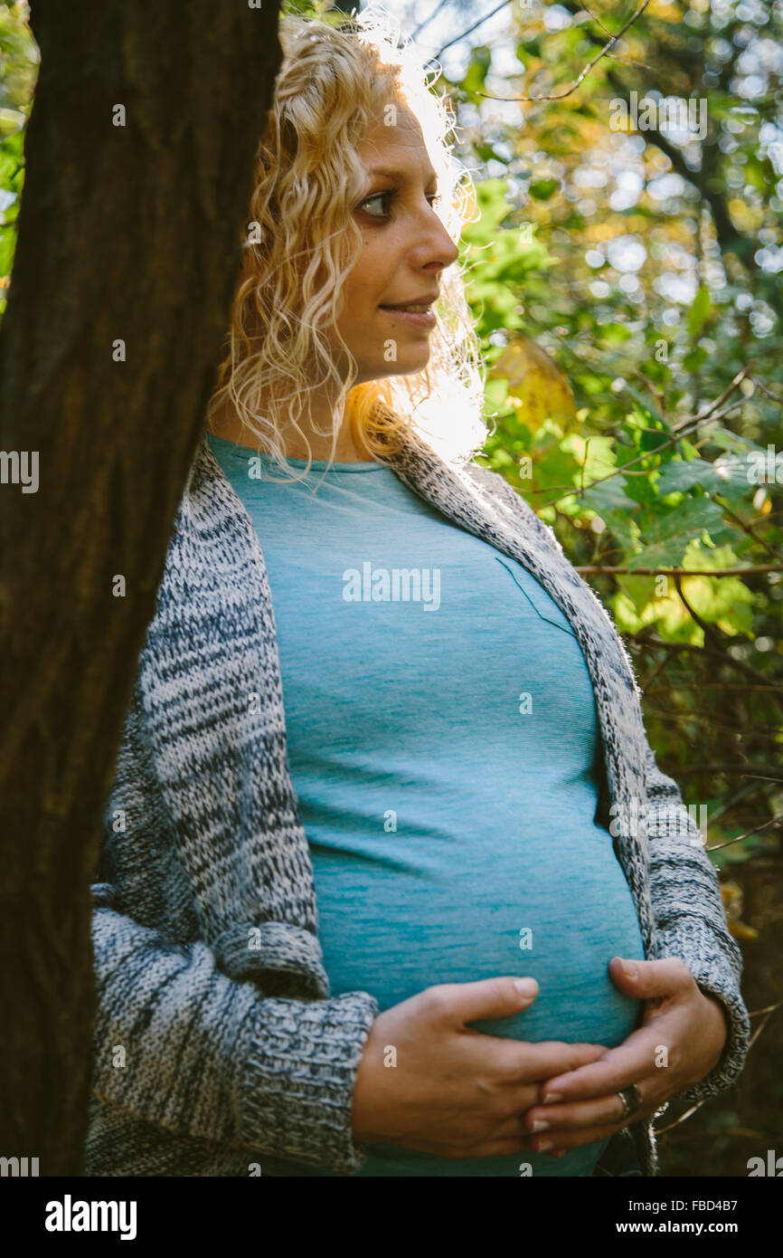 Blonde pregnant woman hi-res stock photography and images - Alamy