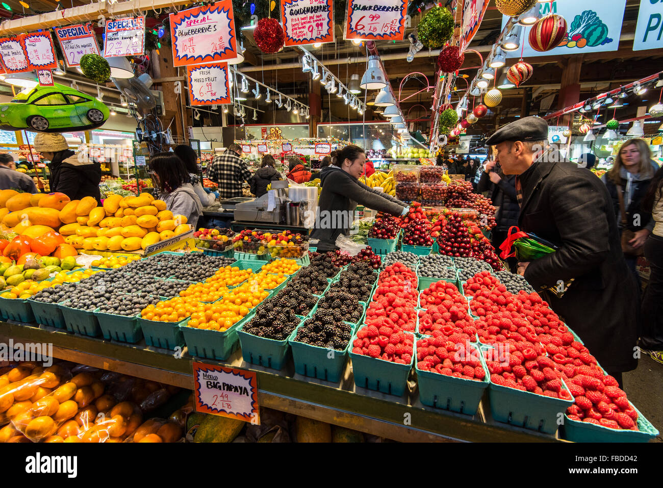 Granville Island Public Market, Vancouver, British Columbia, Canada Stock Photo