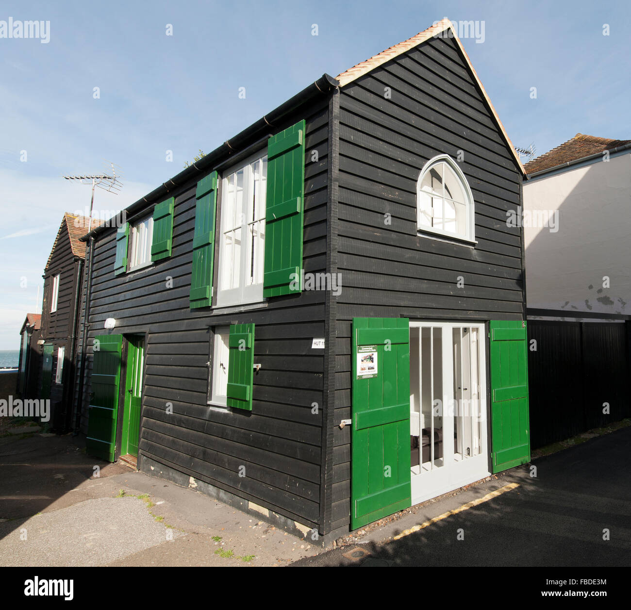 Old Fisherman,s huts house's in Sea Wall (street) , Whitstable