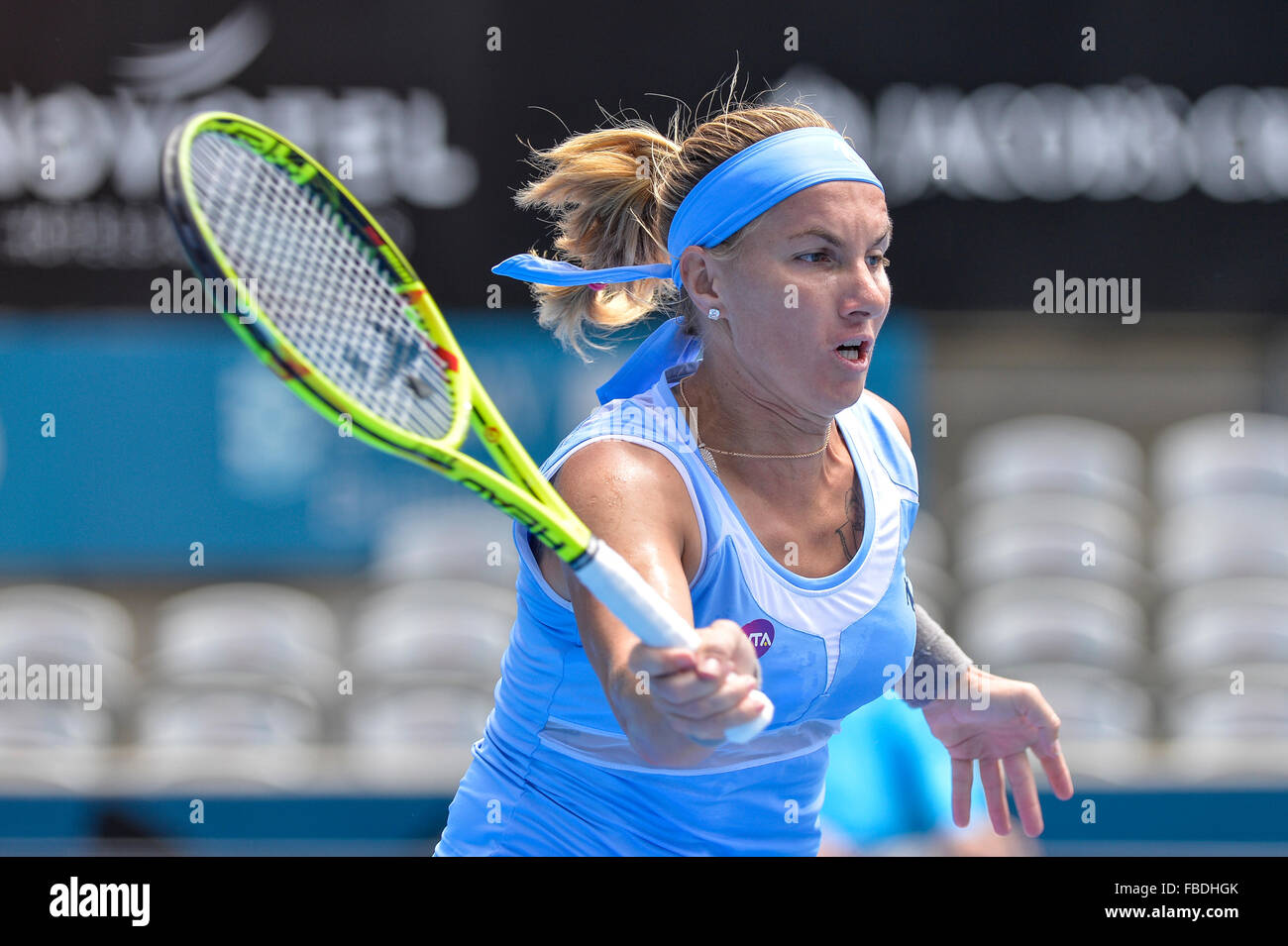 Sydney, Australia. 15th January, 2016. Svetlana Kuznetsova (RUS) in ...