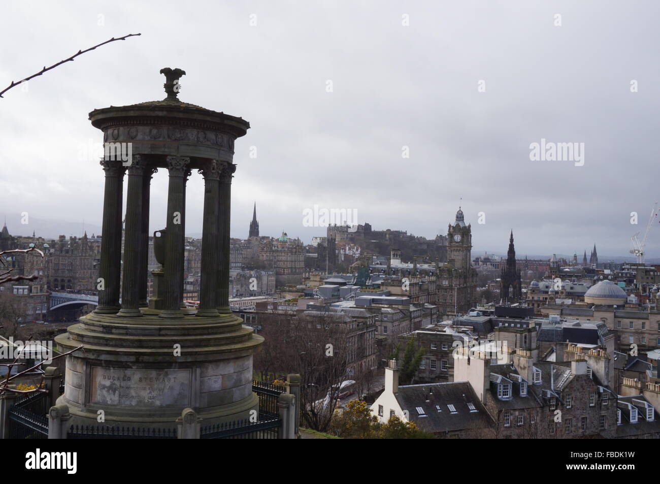 Medieval Cityscape Of Edinburgh, Scotland, Uk Stock Photo