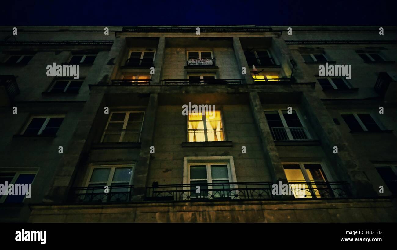 Apartment Building Night Window Hi Res Stock Photography And Images Alamy