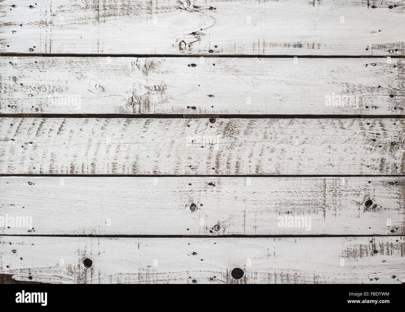 Full Frame Shot Of White Wooden Wall Stock Photo