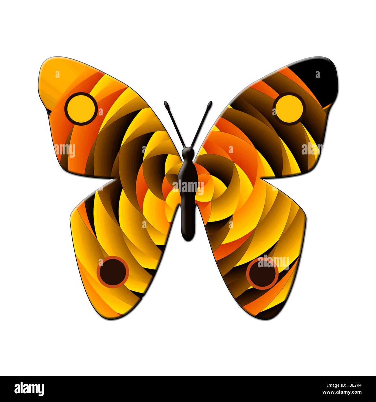 Digital art butterfly. Stock Photo