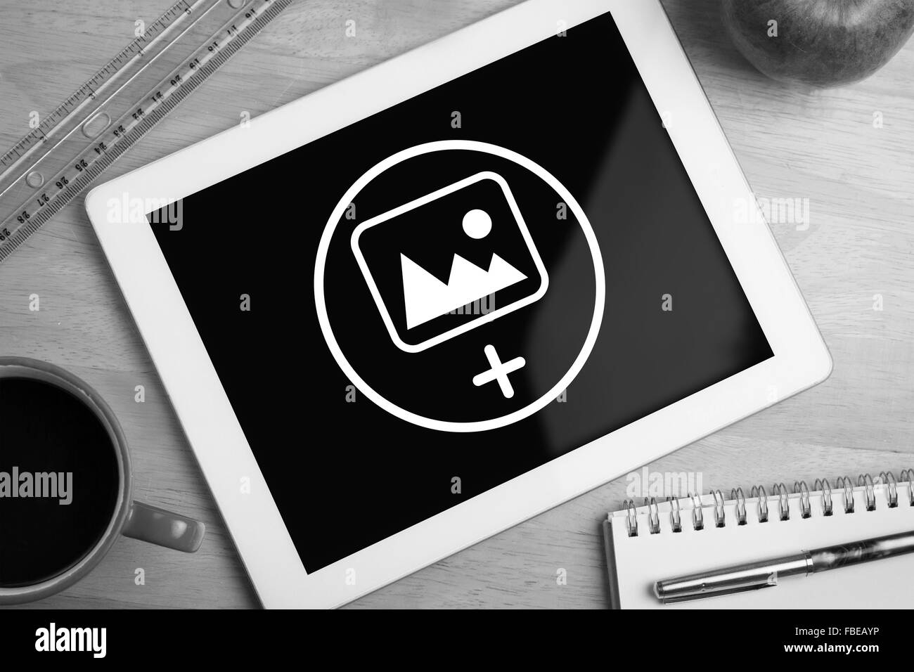 Composite image of photography apps Stock Photo