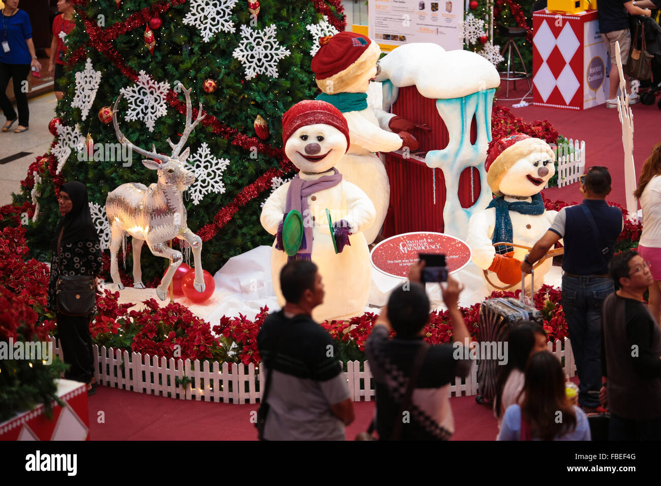 Multilevel shopping mall interior decorated with Christmas decoration in  Beijing, China.Shopping mall decorated for Merry Christmas and New Year.  December, 25th, 2019 Stock Photo - Alamy