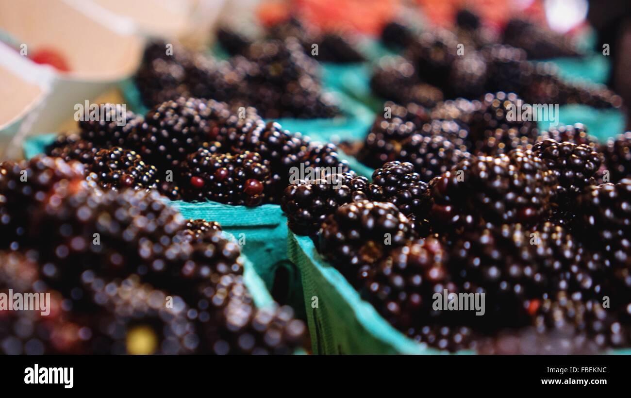 Blackberries For Sale At Market Stall Stock Photo Alamy