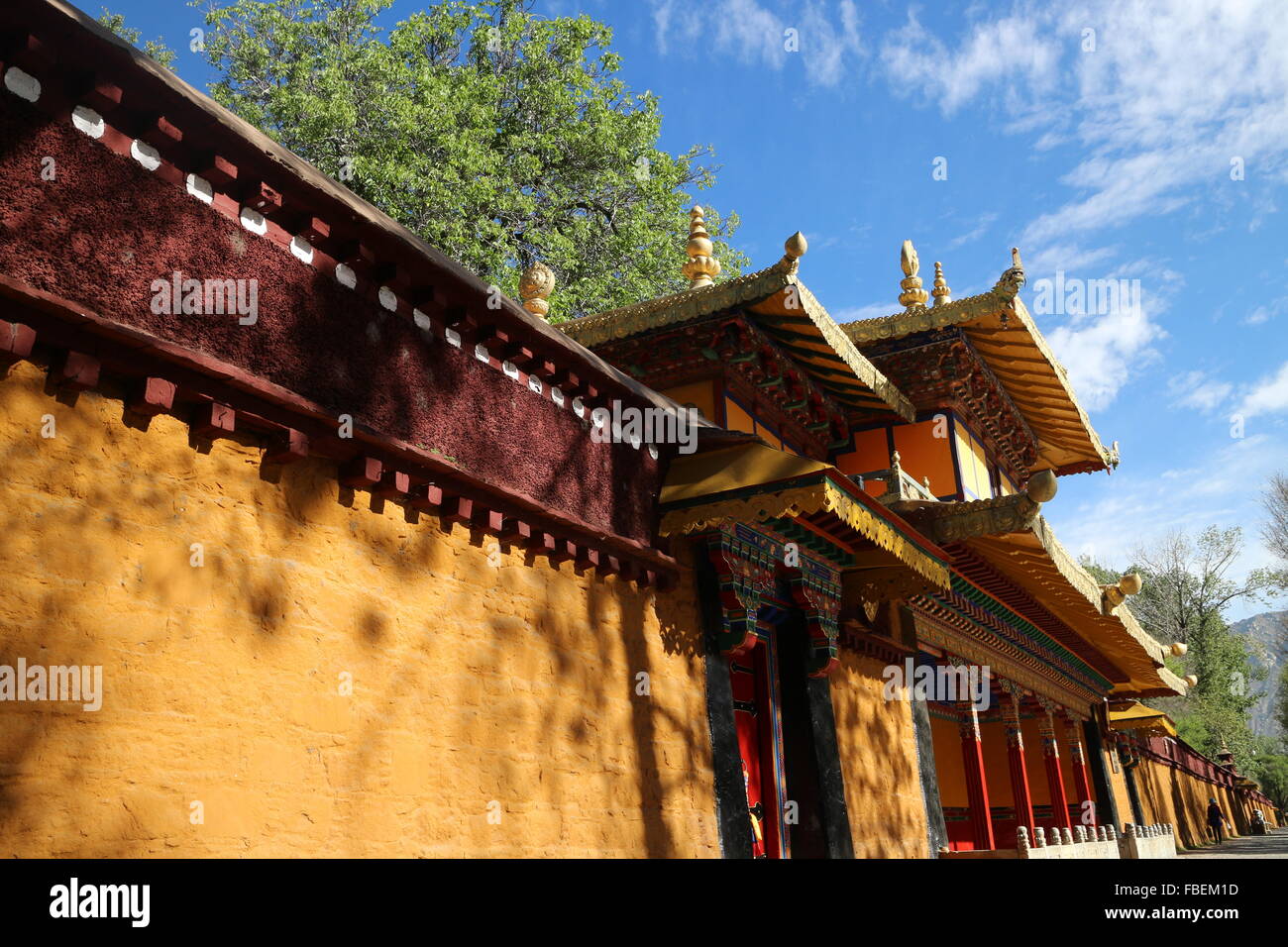 Norbulingka is a palace and surrounding park in Lhasa, Tibet, China. Stock Photo