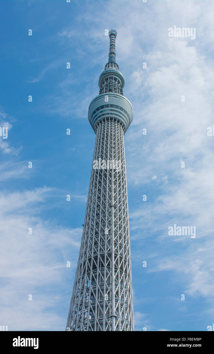 Tokyo Japan Tokyo Skytree tallest free standing radio tower in the world  with radio and phone sensors Stock Photo - Alamy