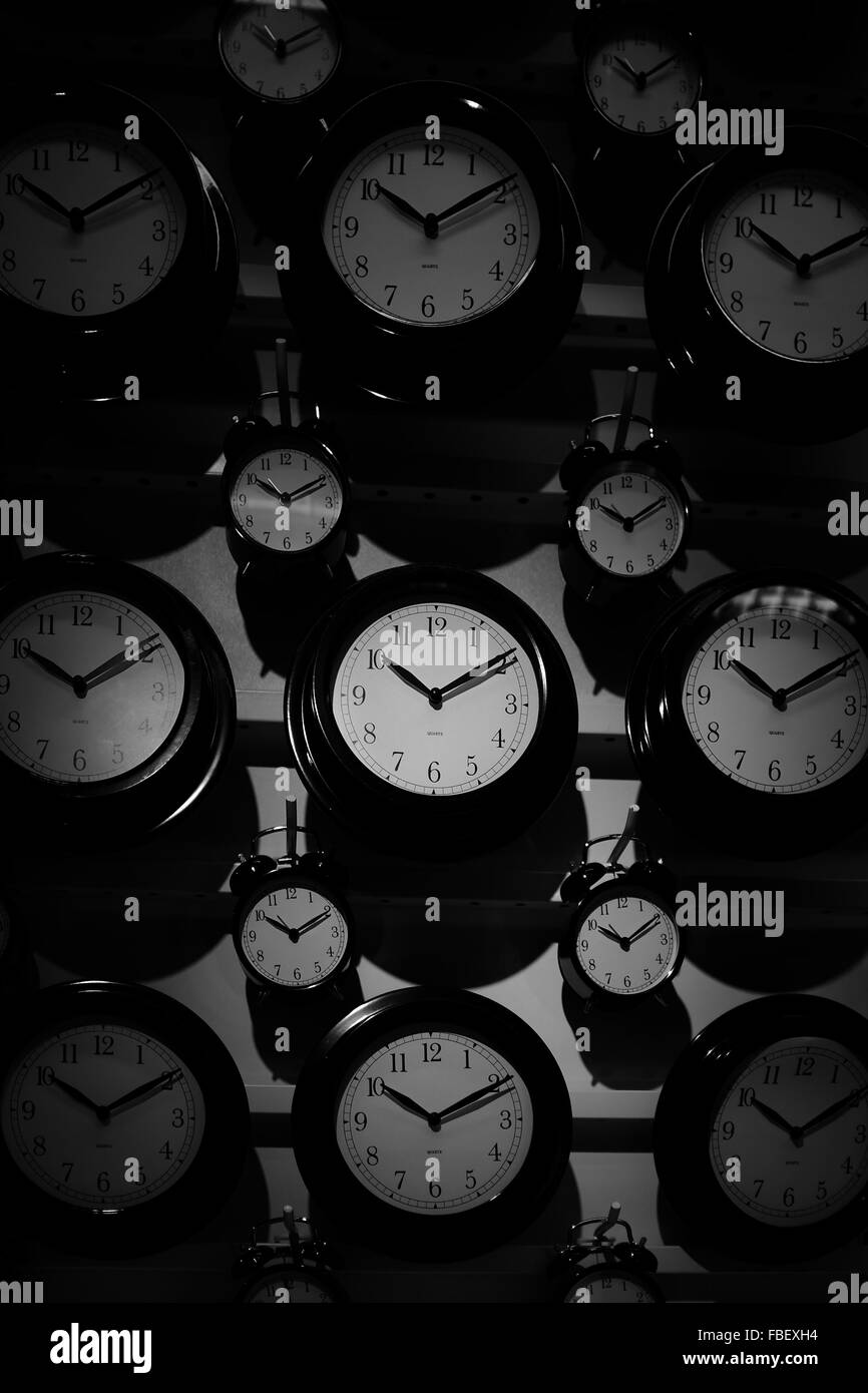 Clock clocks Black and White Stock Photos & Images - Alamy