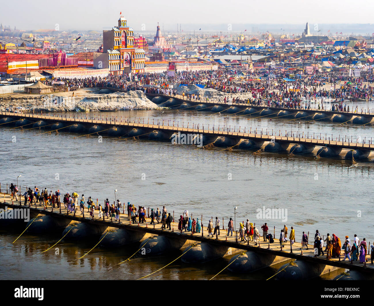 Crowd at Kumbh Mela festival, the world's largest religious gathering