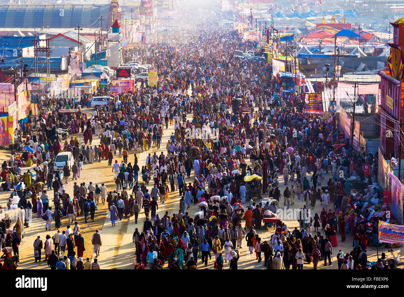 Crowd at Kumbh Mela festival, the world's largest religious gathering