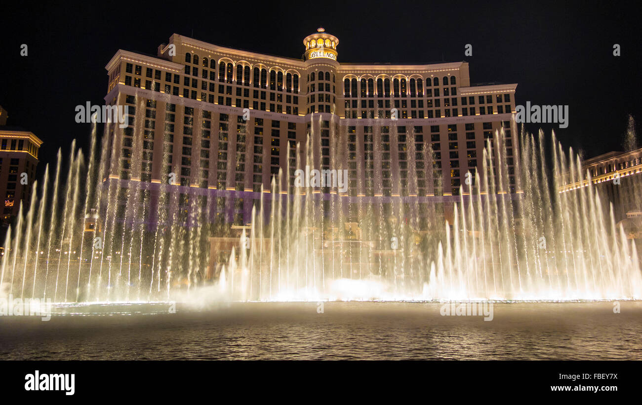 Bellagio Fountains, Las Vegas Stock Photo