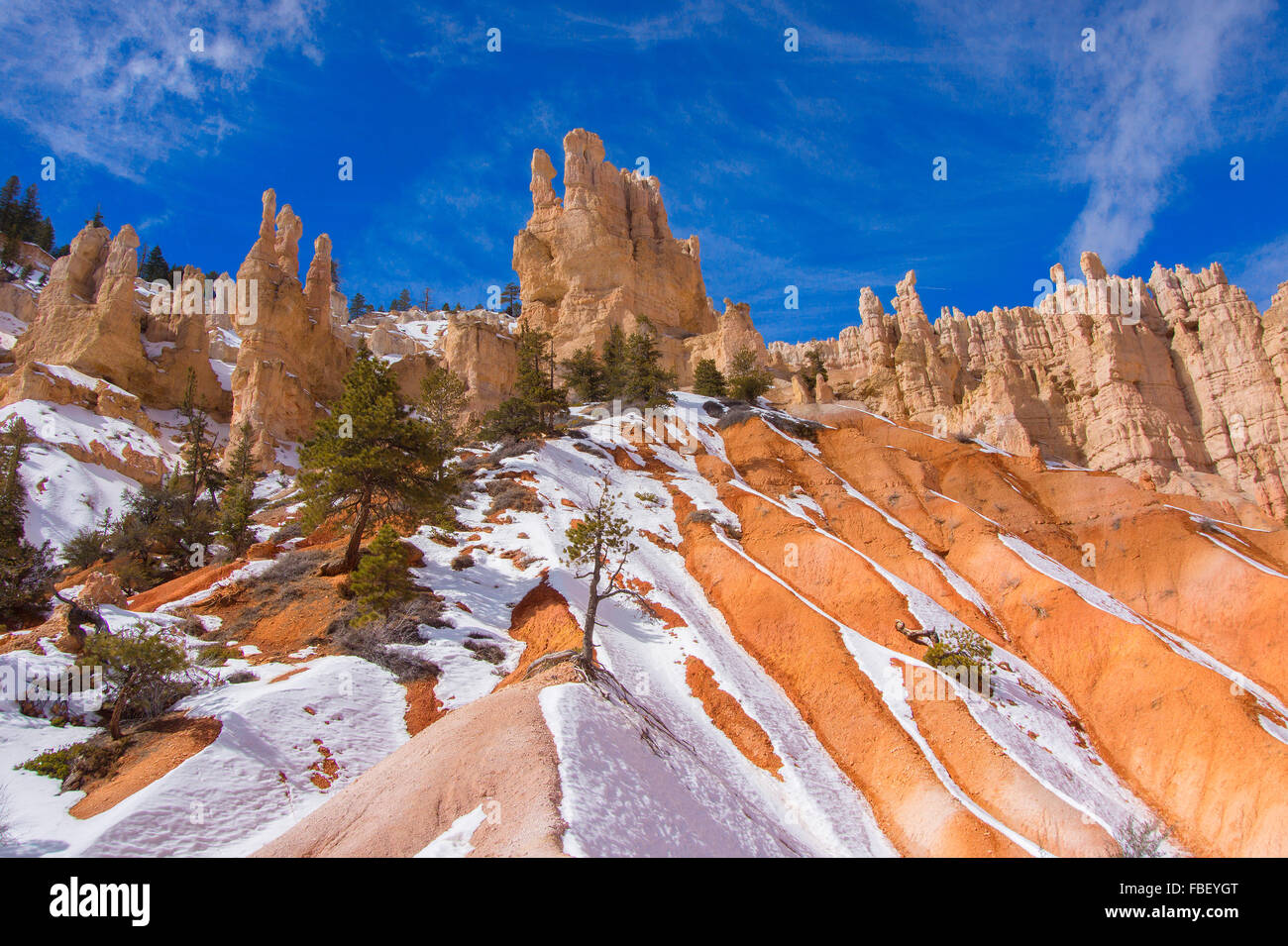 Winter in Bryce Canyon Stock Photo