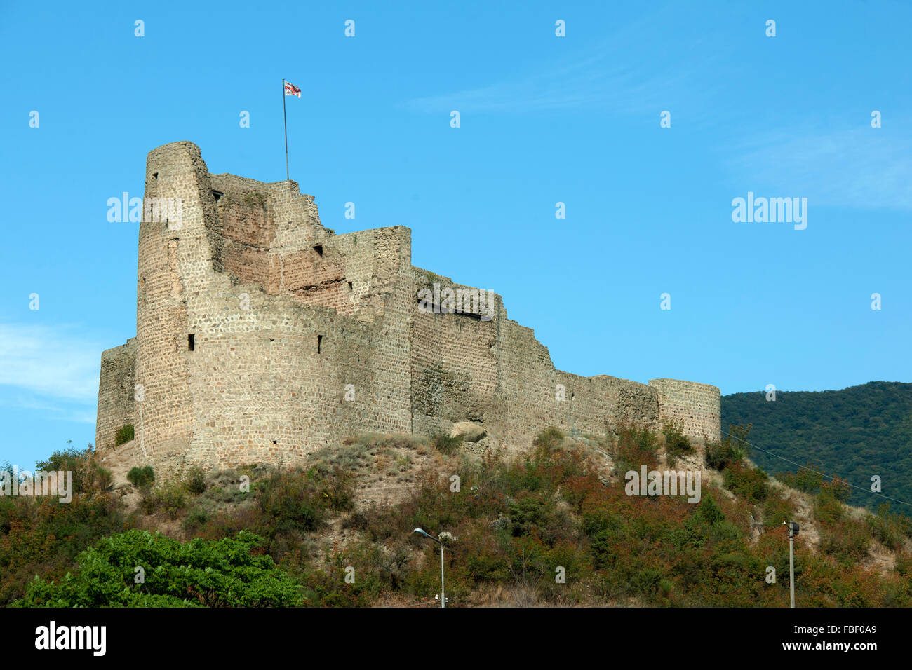 Georgien, Mtskheta, Ruine der Festung Bebrisziche Stock Photo